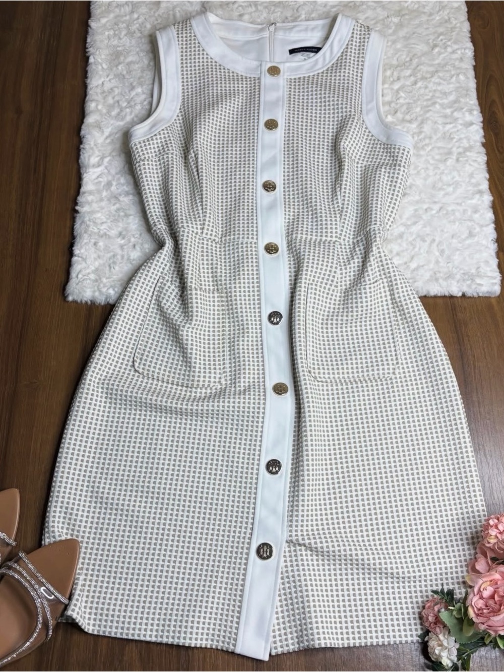 Tommy Hilfiger Faux-Button-Front Sheath Dress